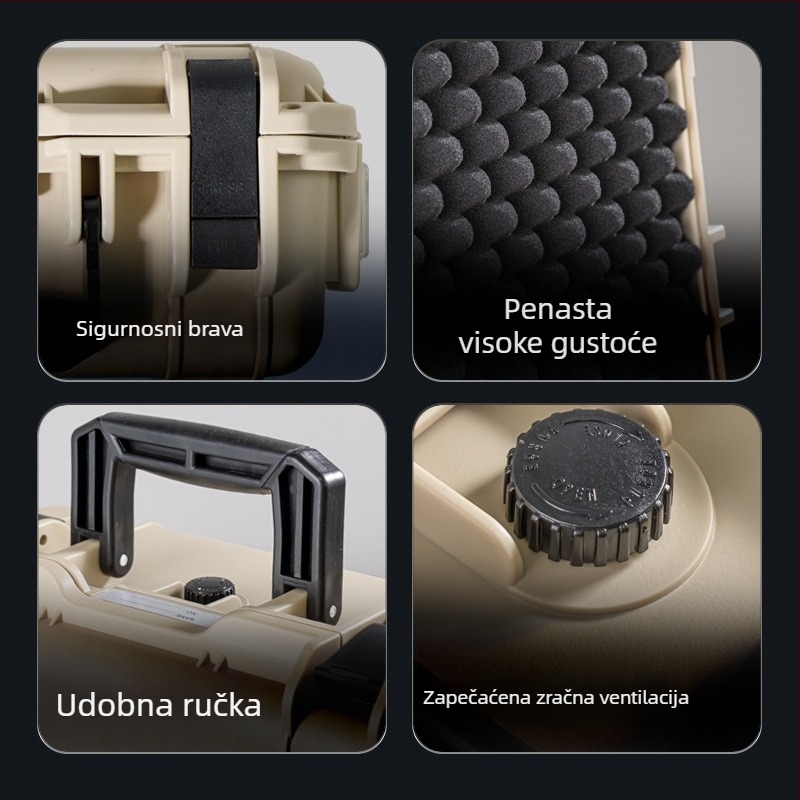 Plastična kutija za alate s zaštitnim kućištem; za pohranu alata i instrumenata; veliki kapacitet