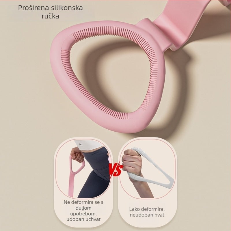 Fitness elastična traka za trening prsa, leđa i nogu, silikonska, marka Dili