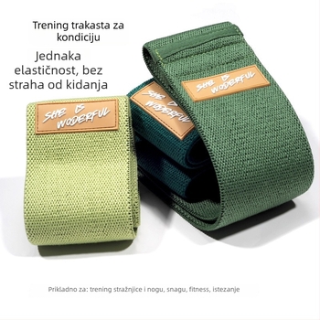 Traka za otpor za gluteuse s pletenim trakom za nogu - poliester + lateks, Hao Rui