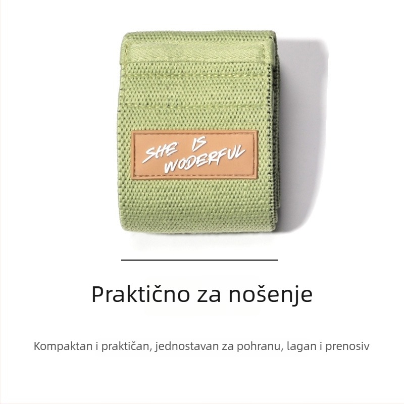 Traka za otpor za gluteuse s pletenim trakom za nogu - poliester + lateks, Hao Rui