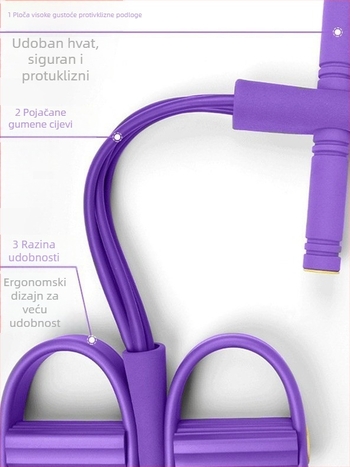 Pedalna traka otpora za sit-upse i abdominalne vježbe kod kuće, materijal nbr+tpe, 48 specifikacija, za odrasle