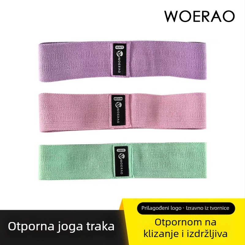 WOERAO Elastična traka za jogu i pilates – protuklizna, materijal: poliester-lateks
