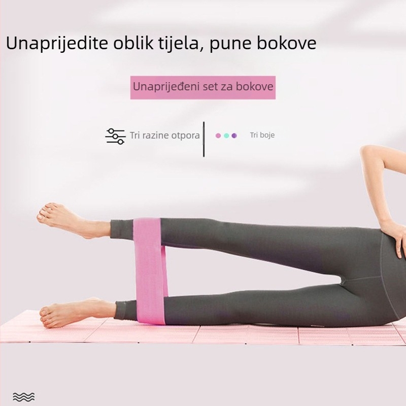 WOERAO Elastična traka za jogu i pilates – protuklizna, materijal: poliester-lateks