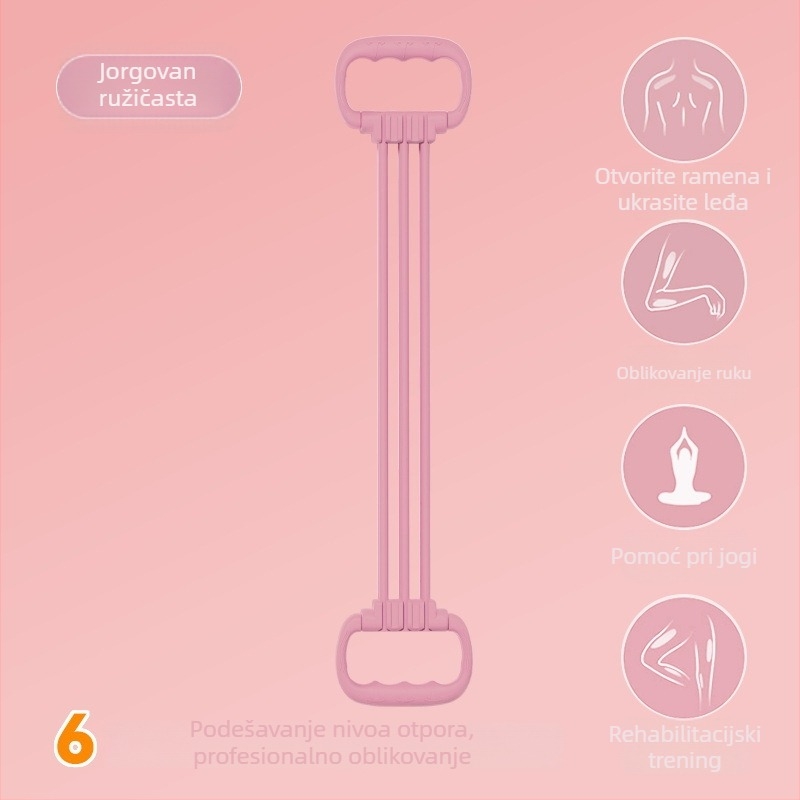 HK ABS Napinjač — 6-stupanjski prilagodljivi uređaj za naprezanje, 8-figurni tip, unisex fitness oprema