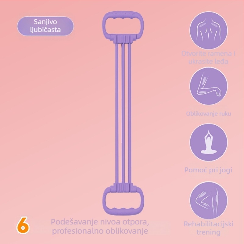 HK ABS Napinjač — 6-stupanjski prilagodljivi uređaj za naprezanje, 8-figurni tip, unisex fitness oprema
