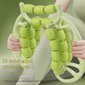 Massager za noge s prstenastom rolom za oblikovanje listova i opuštanje mišića nogu — višenamjenski jogijski dodatak