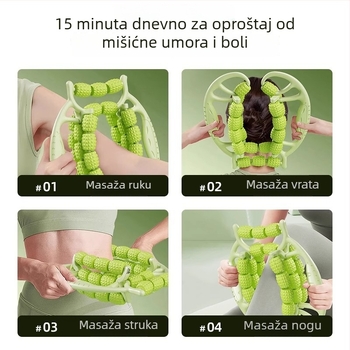 Massager za noge s prstenastom rolom za oblikovanje listova i opuštanje mišića nogu — višenamjenski jogijski dodatak