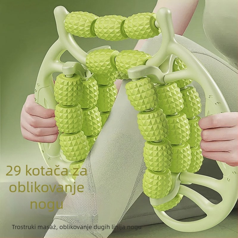 Massager za noge s prstenastom rolom za oblikovanje listova i opuštanje mišića nogu — višenamjenski jogijski dodatak
