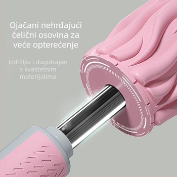 Pjenasti valjak za opuštanje mišića, masažna štapić s uzorkom algi, EVA materijal, model FY221, alat za jogu i fitness