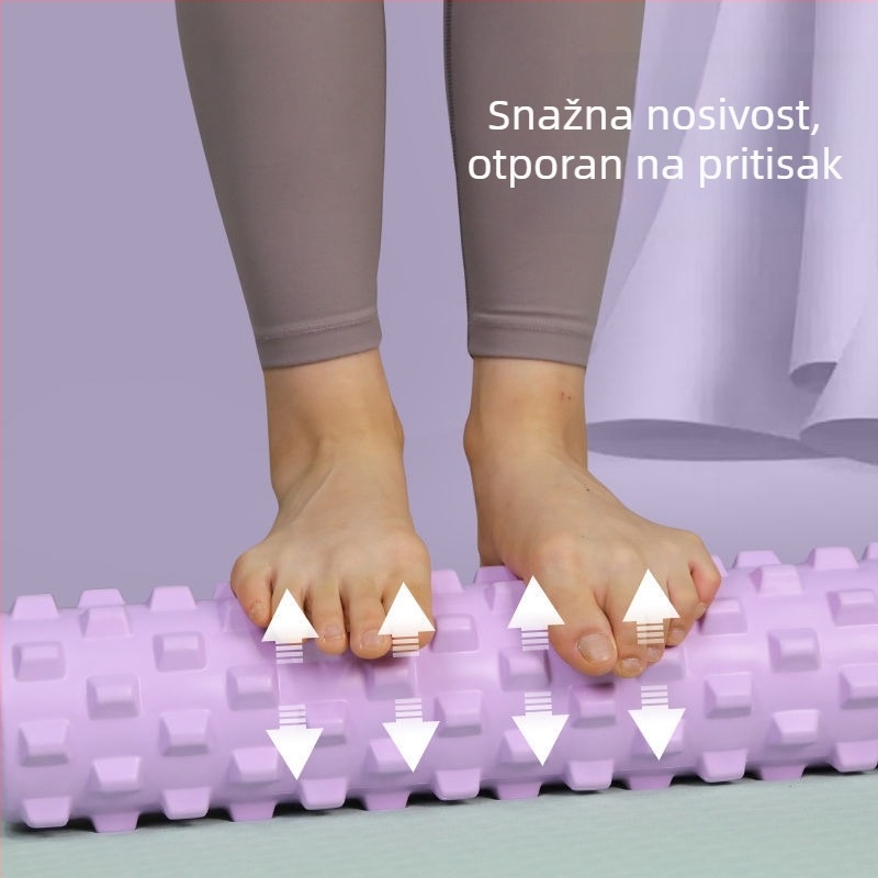 Pjenasti valjak za opuštanje mišića nogu i mršavljenje — alat za fitness i jogu za početnike