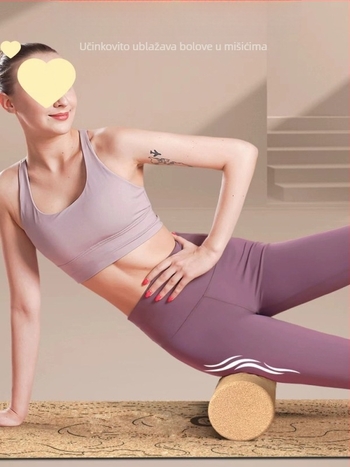 Korkova joga kolona s pjenastim osom, visoka gustoća fascijalne kolone, masažni pribor za kućnu upotrebu