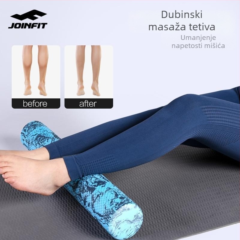 JOINFIT pjenasti valjak za jogu za opuštanje mišića nogu, za početnike, čvrsti valjak s otvorenim leđima