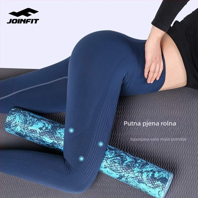 JOINFIT pjenasti valjak za jogu za opuštanje mišića nogu, za početnike, čvrsti valjak s otvorenim leđima