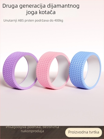 Kotač za jogu za početnike – otvaranje leđa, backbend, Pilates krug, joga prsten; Materijali: unutarnja PP, vanjski EVA