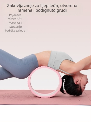 Kotač za jogu za početnike – otvaranje leđa, backbend, Pilates krug, joga prsten; Materijali: unutarnja PP, vanjski EVA
