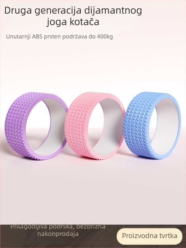 Kotač za jogu za početnike – otvaranje leđa, backbend, Pilates krug, joga prsten; Materijali: unutarnja PP, vanjski EVA