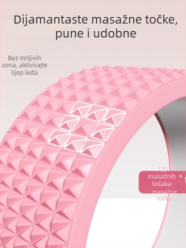 Kotač za jogu za početnike – otvaranje leđa, backbend, Pilates krug, joga prsten; Materijali: unutarnja PP, vanjski EVA