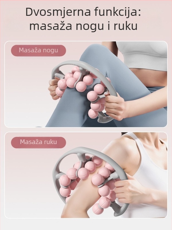 Masazni kolut za rastezanje nog s 30 kotačića – kružni masažni kolut, joga pomoći (30 kotačića; kružni masažni kolut; materijal: Drugo; namjena: fitness oprema, zdravstveni masaža, bodybuilding)