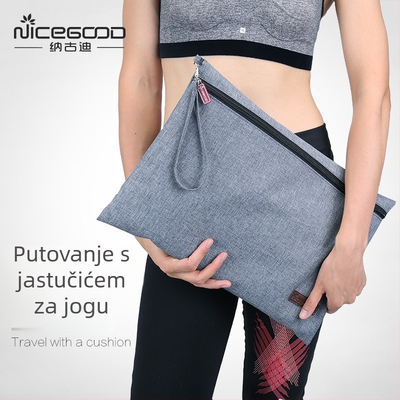 Nagoudi torba za jogu preko ramena, platnena, vodootporna, velika kapaciteta, za jogamat, joga kolut i dodatke