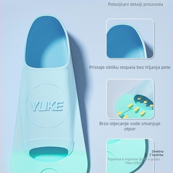 Silicone kratke peraje za plivanje za odrasle i djecu – trening peraje za slobodni stil, kućna upotreba