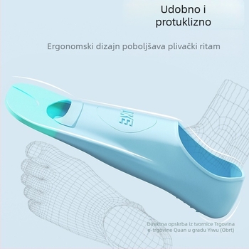 Silicone kratke peraje za plivanje za odrasle i djecu – trening peraje za slobodni stil, kućna upotreba