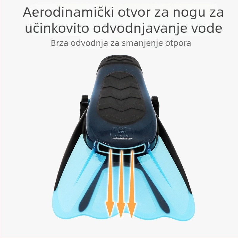 Silicijske peraje za ronjenje, duge lopatice za odrasle, slobodno ronjenje