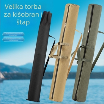 Platnena torba za ribolovnu opremu, pretinac za štapove i ribu, izdržljiva i ojačana konstrukcija