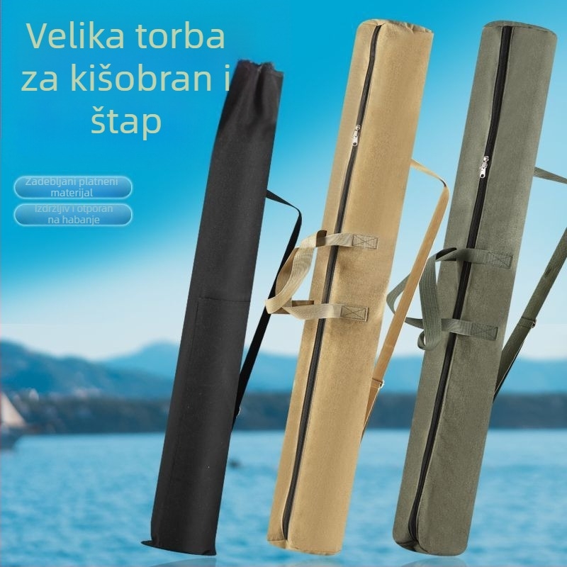 Platnena torba za ribolovnu opremu, pretinac za štapove i ribu, izdržljiva i ojačana konstrukcija
