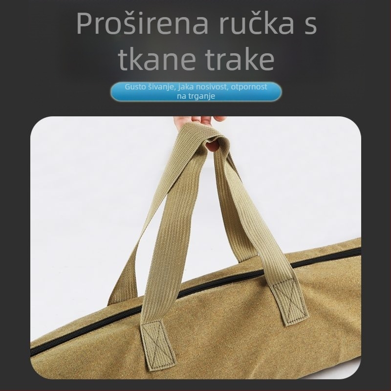 Platnena torba za ribolovnu opremu, pretinac za štapove i ribu, izdržljiva i ojačana konstrukcija