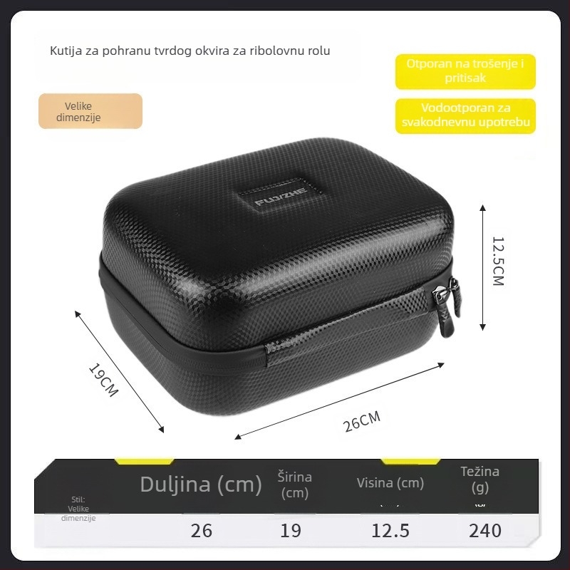 Ambusher EVA vodootporna tvrda torbica za skladištenje role za morski ribolov – pohranjuje mamce, najlone i role