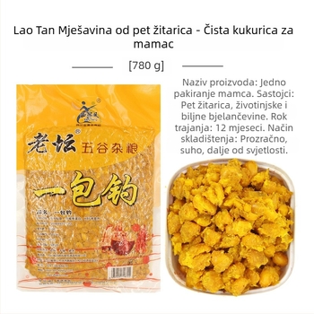 Western Style granule za ribolov – 1 paket; Sastojci: kukurica, pšenica; Za šarane i druge šaranske vrste