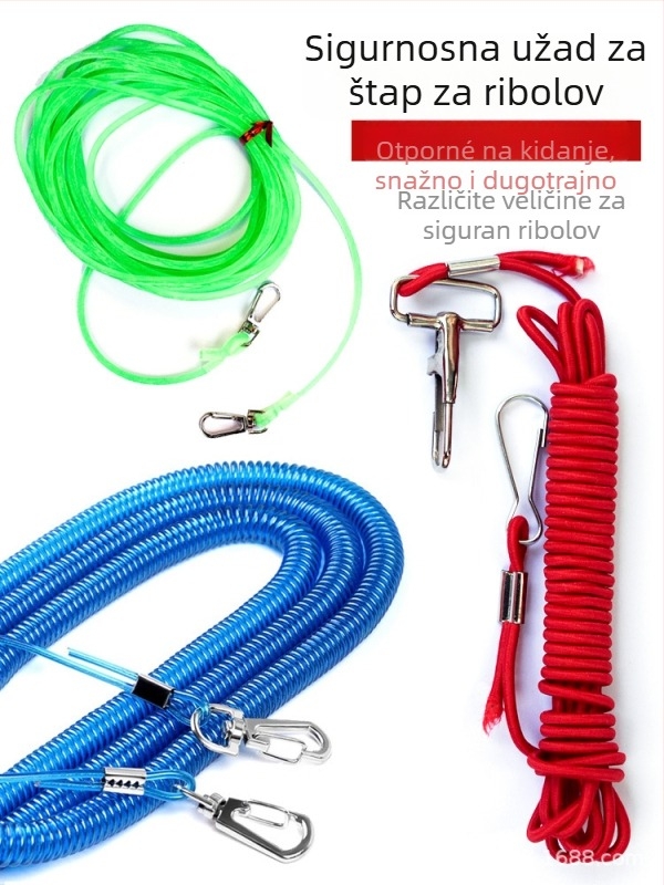 Zaštitna užad za štap za ribolov s jezgrom od čelične žice, najlon i guma - Yushiro