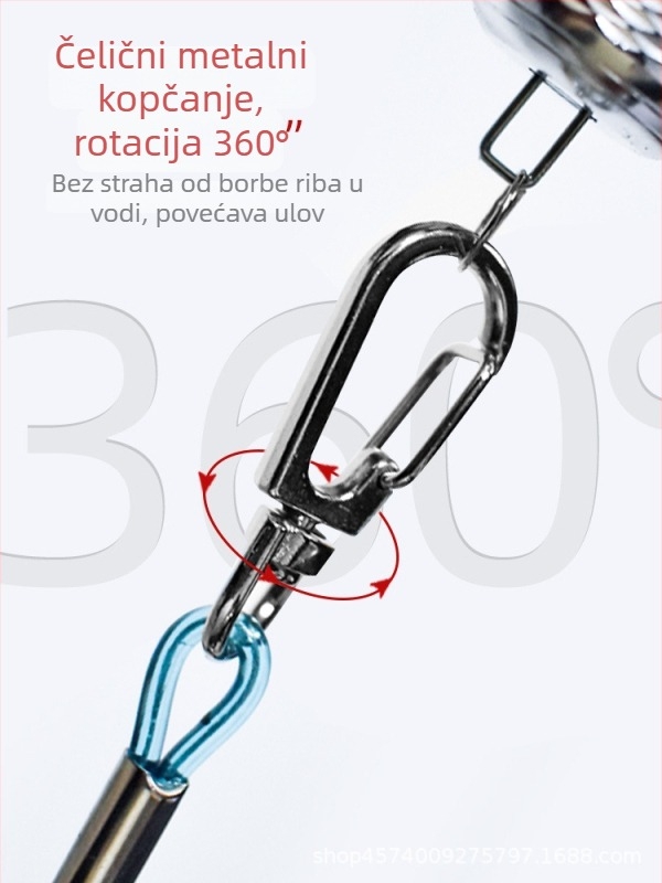 Zaštitna užad za štap za ribolov s jezgrom od čelične žice, najlon i guma - Yushiro