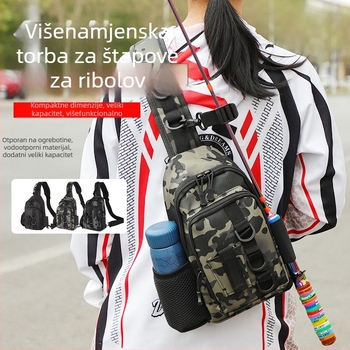 Ribolovna torba preko ramena, velika kapaciteta, Oxford platno, vodootporna, za pohranu mamaca