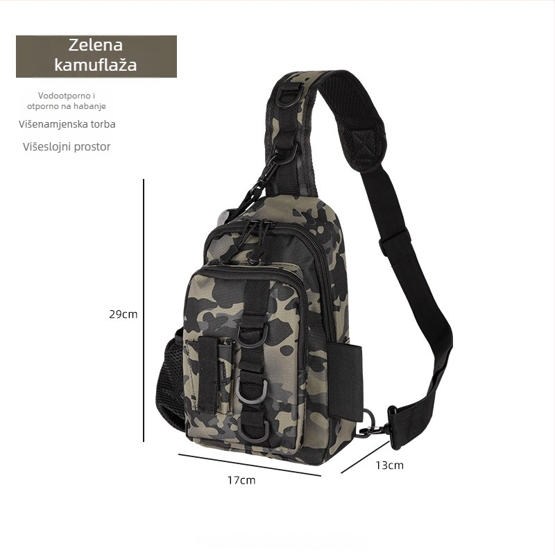 Ribolovna torba preko ramena, velika kapaciteta, Oxford platno, vodootporna, za pohranu mamaca