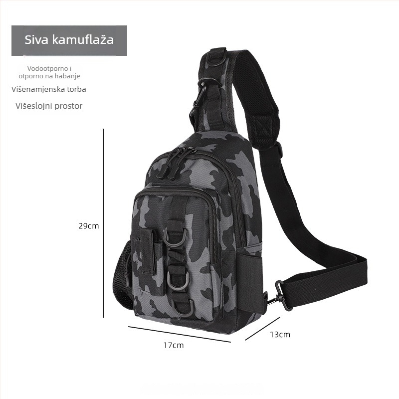 Ribolovna torba preko ramena, velika kapaciteta, Oxford platno, vodootporna, za pohranu mamaca