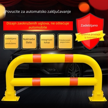 Prilagođeni garažni blokator s čeličnom U-obliku zaštitnom ogradom protiv sudara i reflektirajućim sigurnosnim blokatorom za parkirno mjesto, uključuje dodatnu opremu
