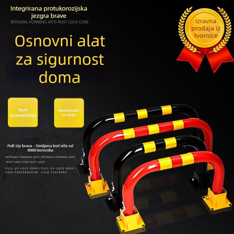 Prilagođeni garažni blokator s čeličnom U-obliku zaštitnom ogradom protiv sudara i reflektirajućim sigurnosnim blokatorom za parkirno mjesto, uključuje dodatnu opremu