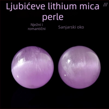 Kunzit kristalne slobodne perle – DIY nakit dodaci, polirani završetak, ametrin kristal, okrugle perle, plemeniti uzorak