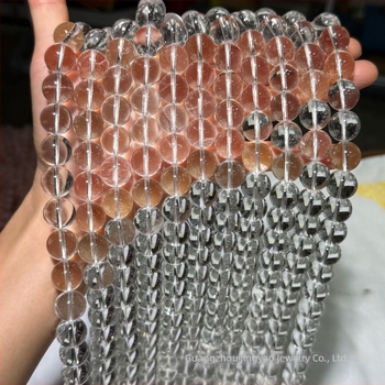 Prirodne bijele kristalne perle – okrugle, slobodne perle, testabilne, poluproizvodi za DIY nakit