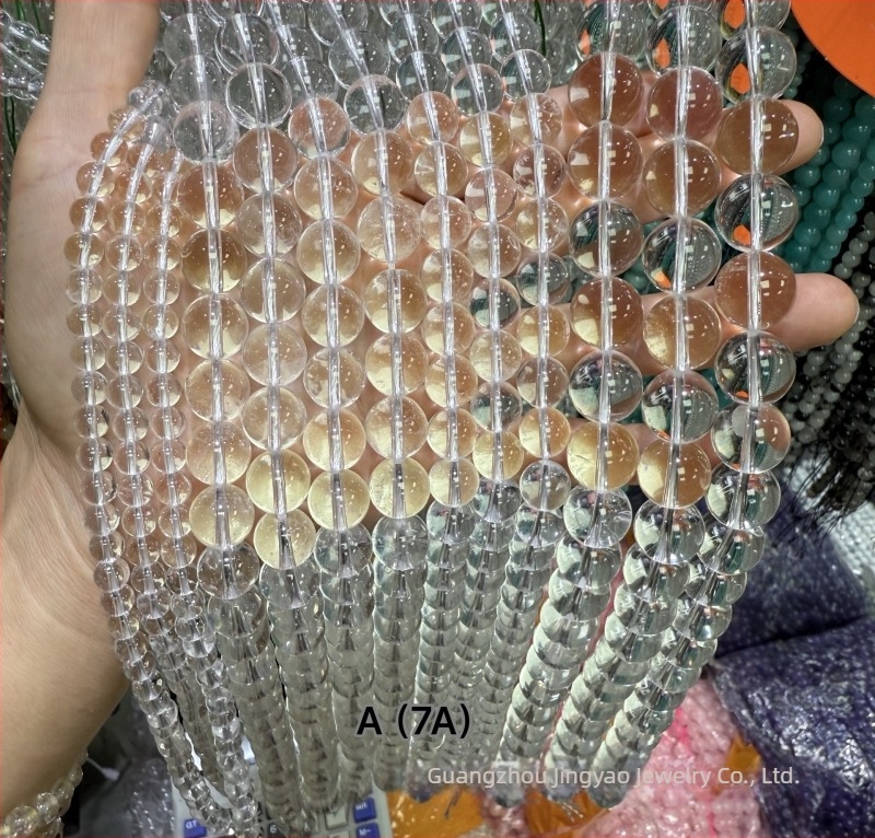Prirodne bijele kristalne perle – okrugle, slobodne perle, testabilne, poluproizvodi za DIY nakit