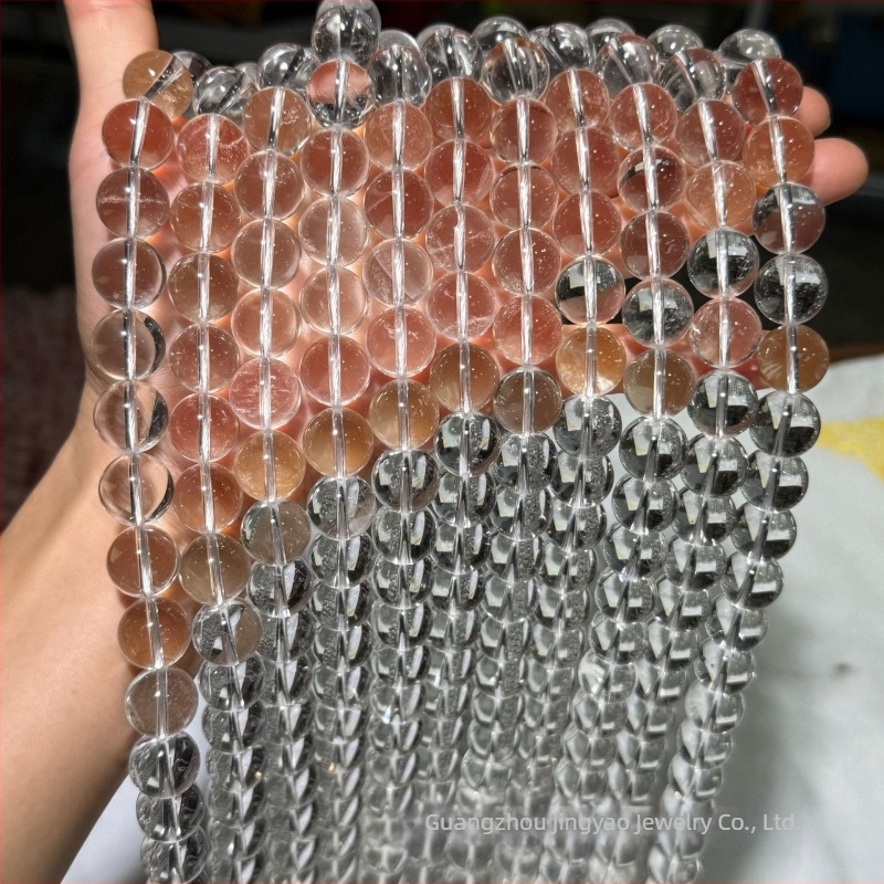 Prirodne bijele kristalne perle – okrugle, slobodne perle, testabilne, poluproizvodi za DIY nakit