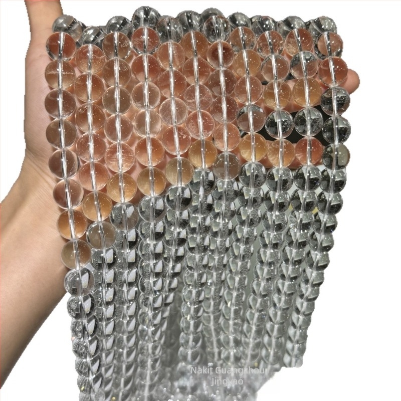 Prirodne bijele kristalne perle – okrugle, slobodne perle, testabilne, poluproizvodi za DIY nakit