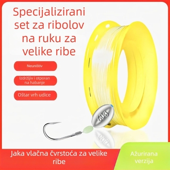 Set za duboko more ribolov na groupera s plovcima, ribolovnom linijom i kukama