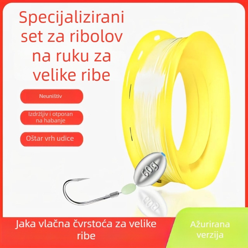 Set za duboko more ribolov na groupera s plovcima, ribolovnom linijom i kukama
