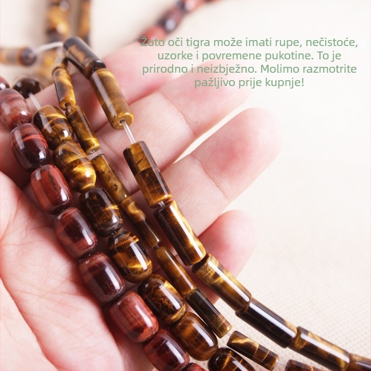 Perle od tigrovog oka - Prirodno, Originalni dizajn, Ponavljajući uzorak, Materijal: Tigrovo oko