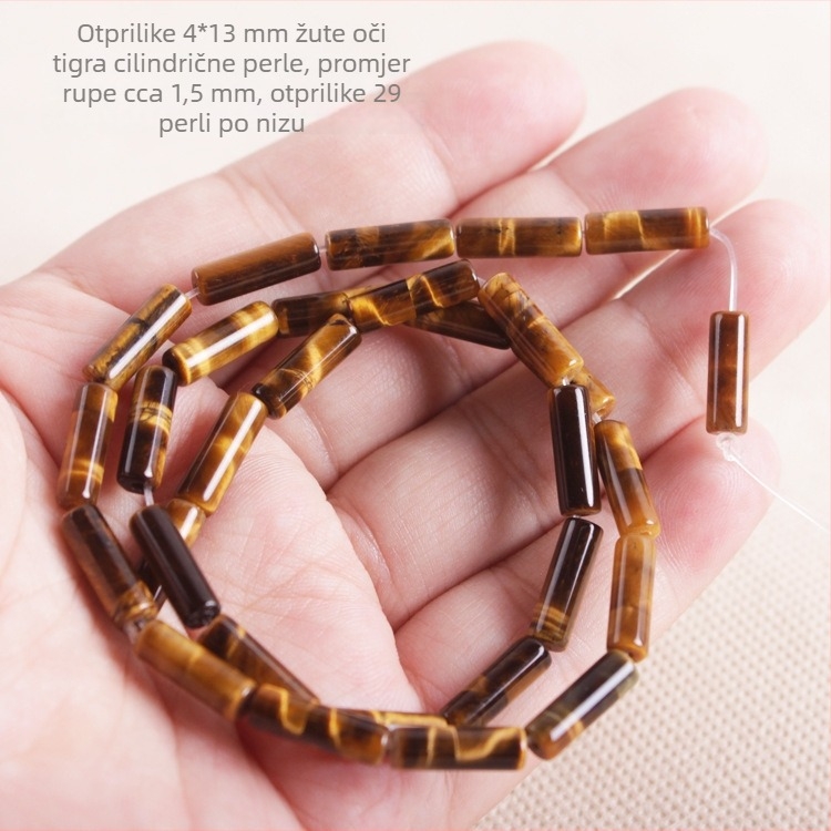Perle od tigrovog oka - Prirodno, Originalni dizajn, Ponavljajući uzorak, Materijal: Tigrovo oko