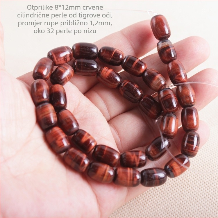 Perle od tigrovog oka - Prirodno, Originalni dizajn, Ponavljajući uzorak, Materijal: Tigrovo oko