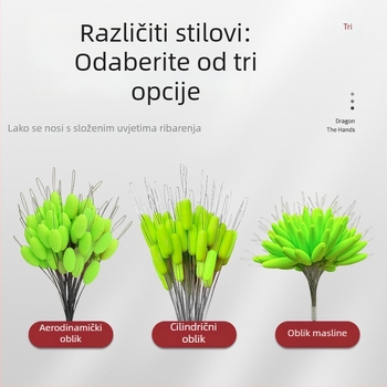 Dragon Hand Sedmerostruki fluorescentski plutajući plovak za ribolov — tradicionalan, osjetljiv, plastičan