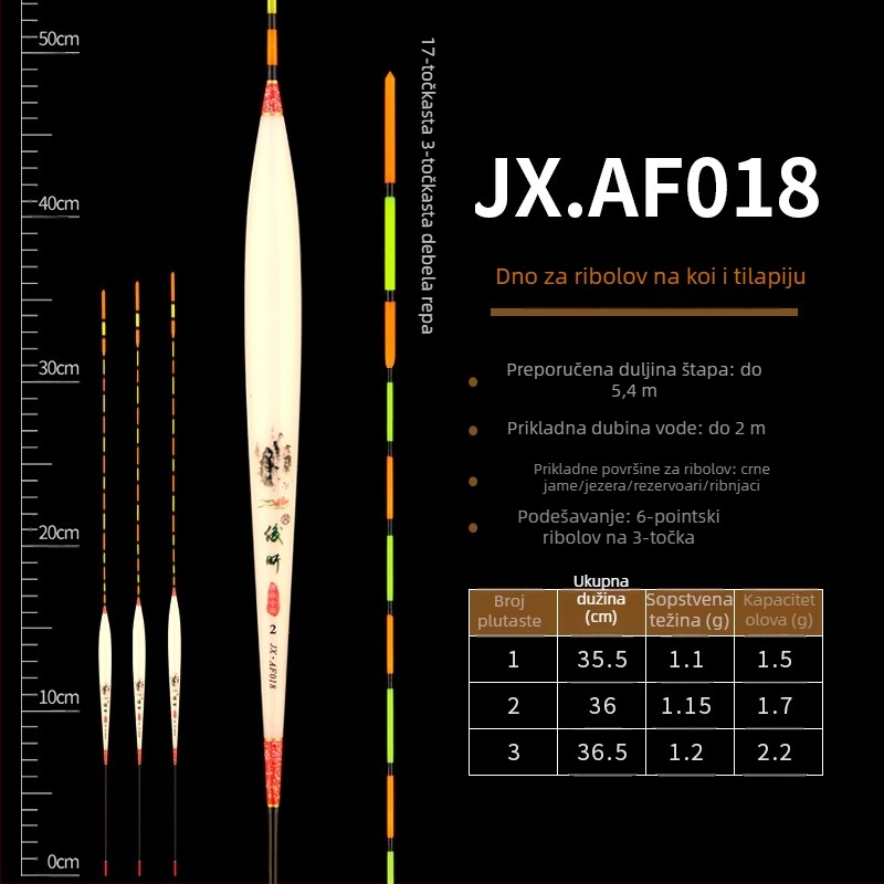 Junxin nanoometarski plovak – vertikalni drift, ribolovni plovak